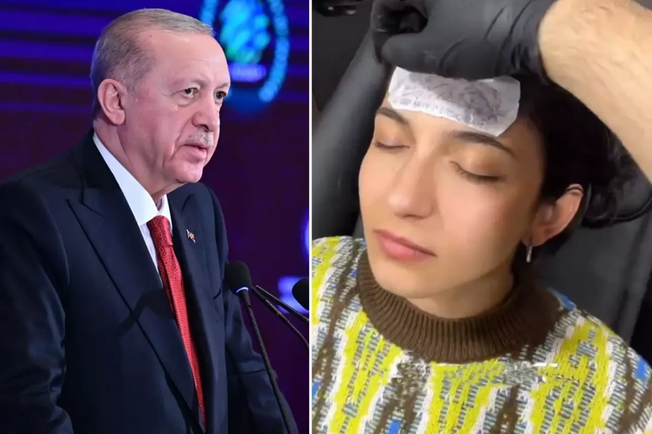 Cumhurbaşkanı Erdoğan'ın dövmesini yüzüne yapan kadın şoke etti