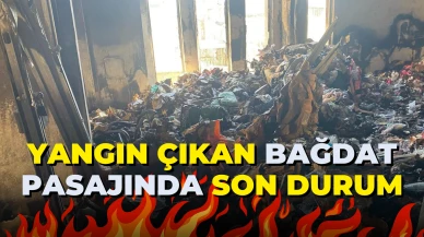 Şanlıurfa Bağdat Pasajında Yangın Çıktı Son Hali İçler Acısı